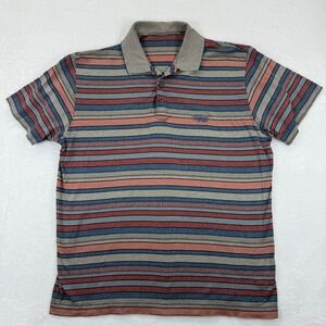 Missoni Sport Mens XL Striped Short Sleeve Polo Shirt Multicolor Golf Casual